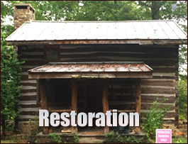 Historic Log Cabin Restoration  Bat Cave, North Carolina